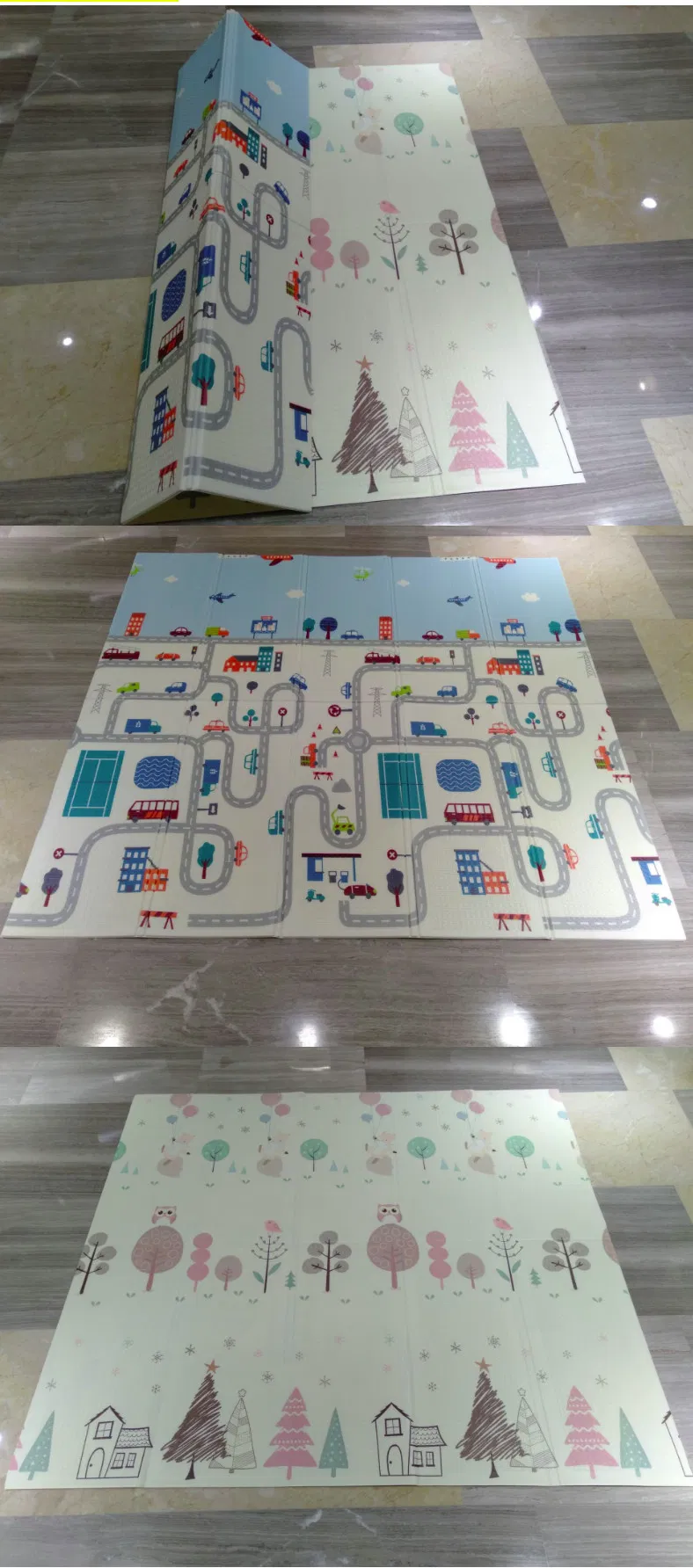 180*150cm Non-Slip 10mm Thickness Kids Activity Camping Mat Strengthen The Physical Exercise