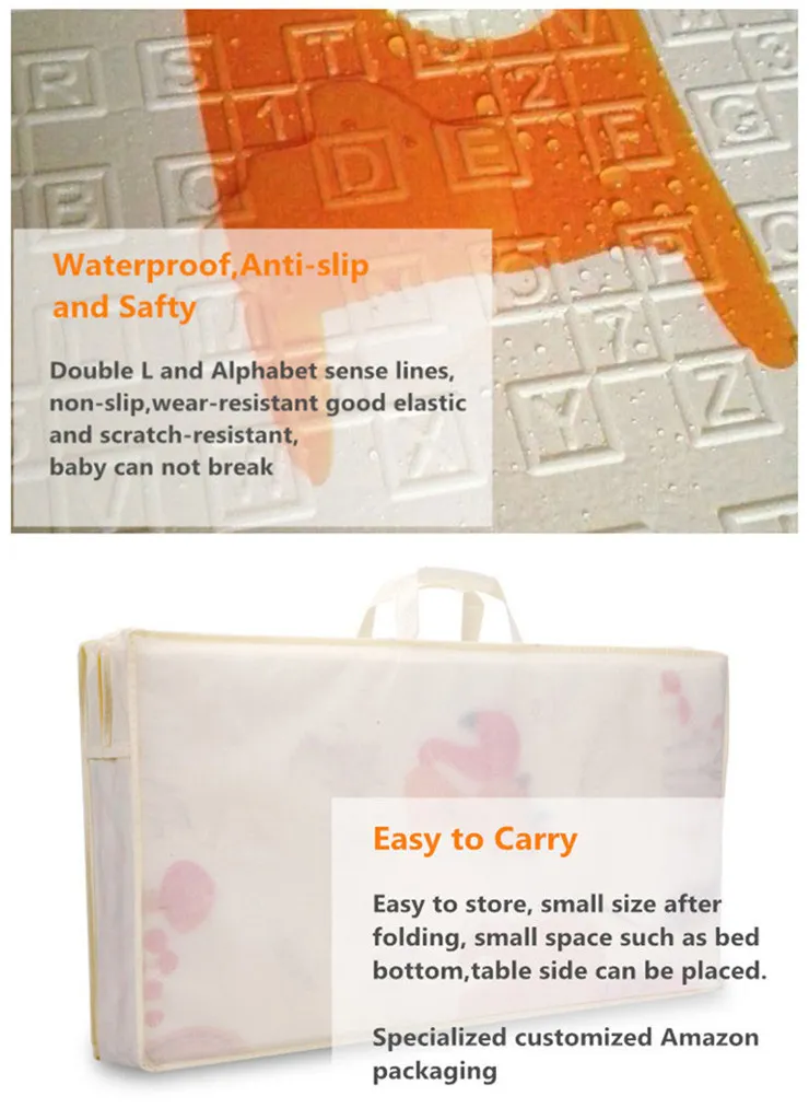 180*150cm Non-Slip 10mm Thickness Kids Activity Camping Mat Strengthen The Physical Exercise