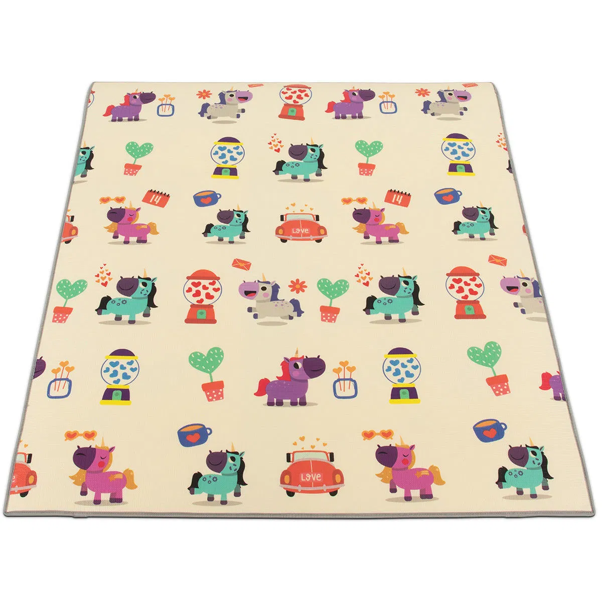 180*200cm 72*80 Inch XPE Foam Baby Crawl Play Mat Non-Toxic BPA Free Reversible Cartoon Design Kids Infant Playmat with Wholesale to Amazon