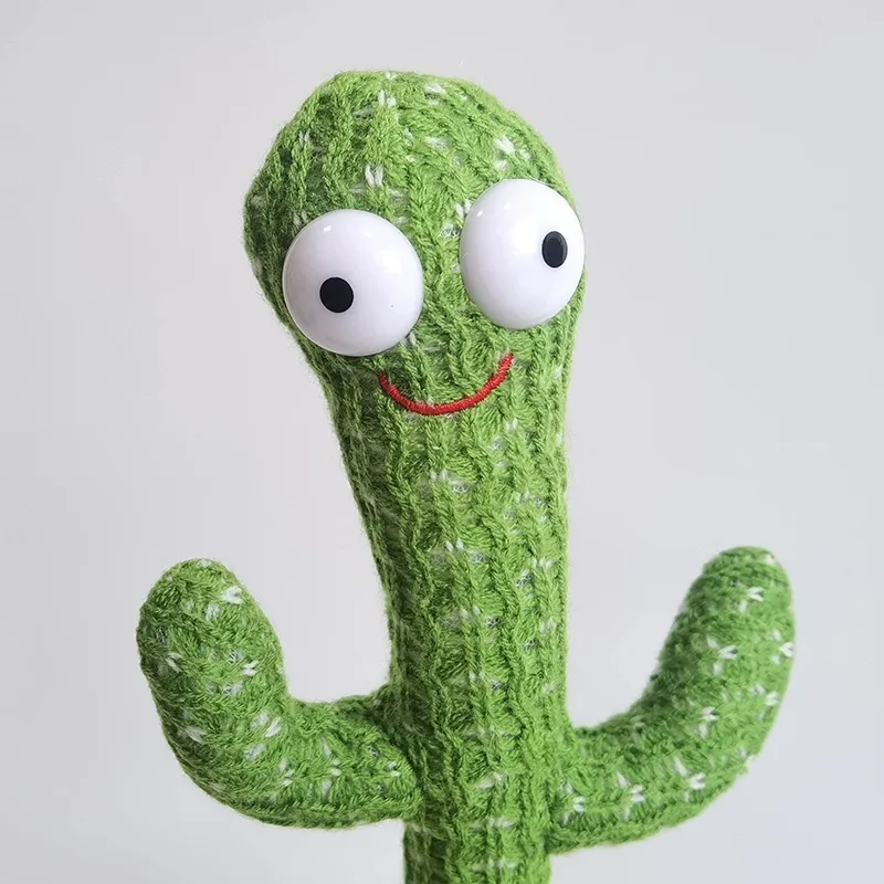 2021 Cute Stuffed Flowerpot Twisting Dance Cactus Doll Talking Singing Music Dancing Cactus Plush Toy
