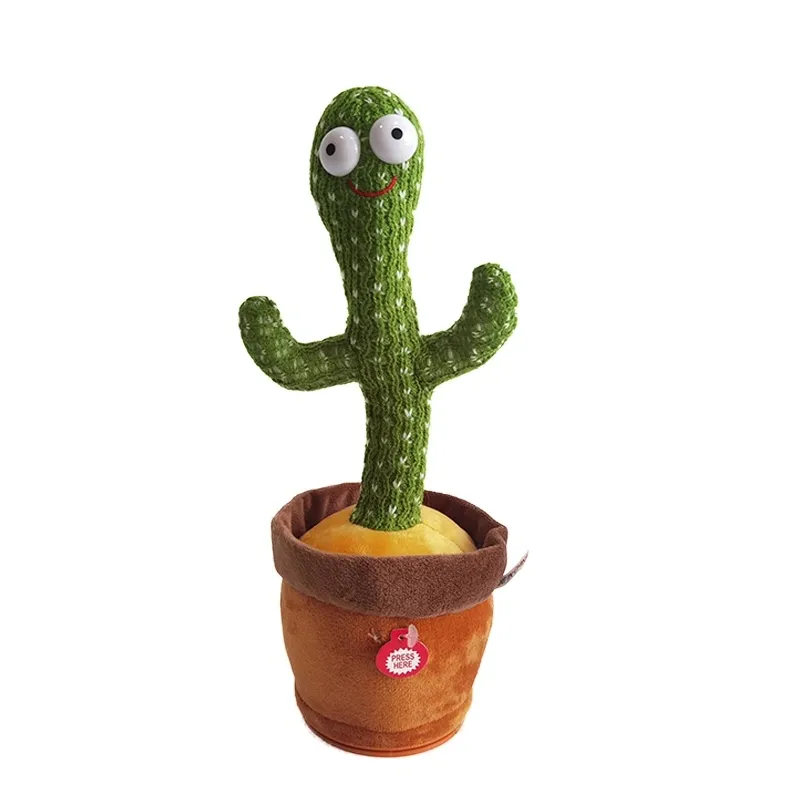 2021 Cute Stuffed Flowerpot Twisting Dance Cactus Doll Talking Singing Music Dancing Cactus Plush Toy