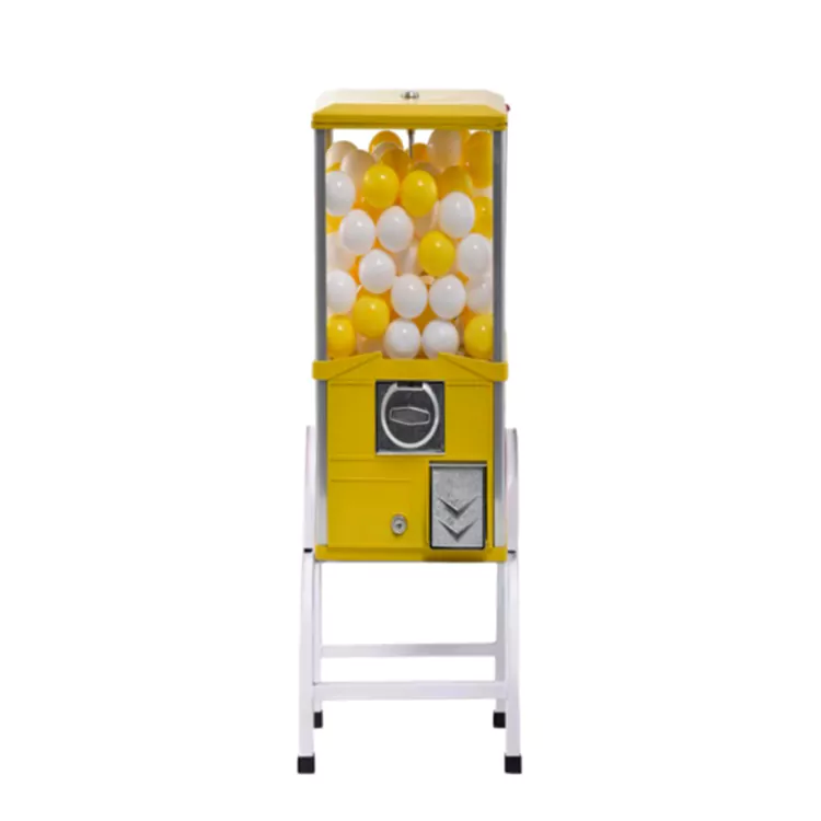 How does the square single layer gashapon machine improve capsule visibility compared to round models