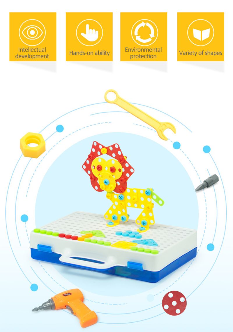 3D Creative Mosaic Puzzle Toys for Children Building Bricks Toys Educational Toy