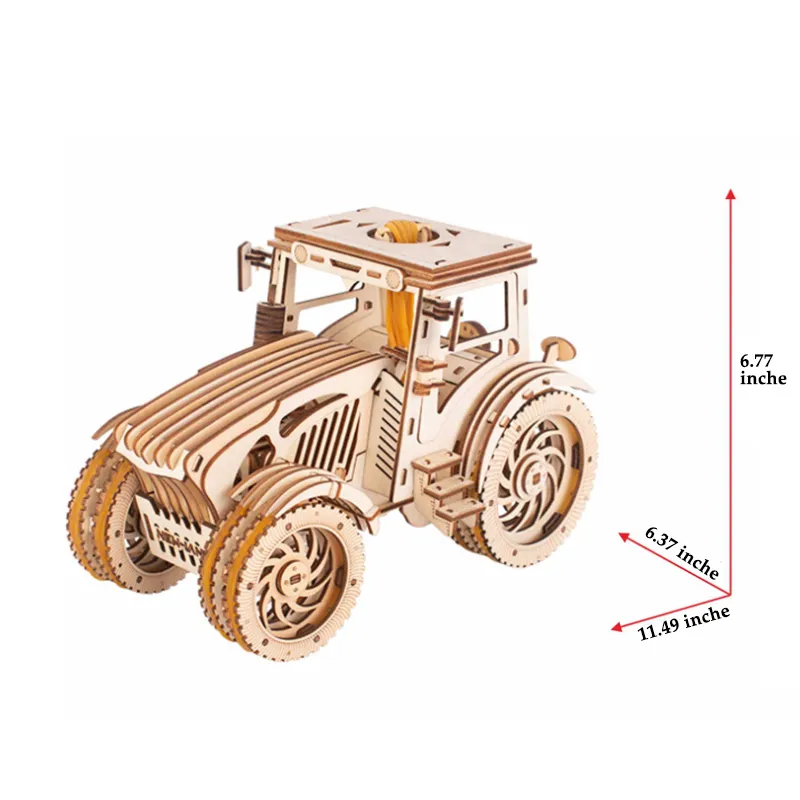 3D Wooden Car Robot Puzzle Toy for Kids 2 Years up Educational Toy for Preschool Learning Aids Shape Sorting Building Block Toy for Children Baby Boys Girls