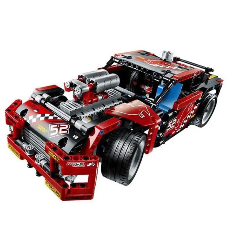 608PCS Race Truck Car 2 in 1 Transformable Firefighting Truck Model Legoings Building Block Sets Toys
