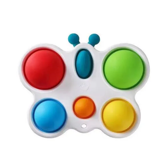 Amazon Hot Selling Colorful Flower Simple Dimple Fidget Toys Early Learning Toys Gifts Fat Brain Baby Grasping Practice Board Pop It
