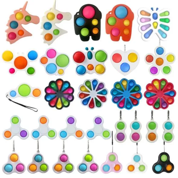 Amazon Hot Selling Colorful Flower Simple Dimple Fidget Toys Early Learning Toys Gifts Fat Brain Baby Grasping Practice Board Pop It