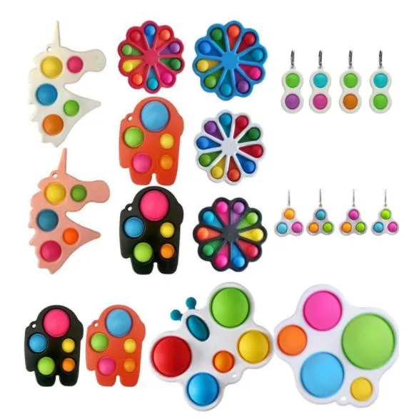 Amazon Hot Selling Colorful Flower Simple Dimple Fidget Toys Early Learning Toys Gifts Fat Brain Baby Grasping Practice Board Pop It