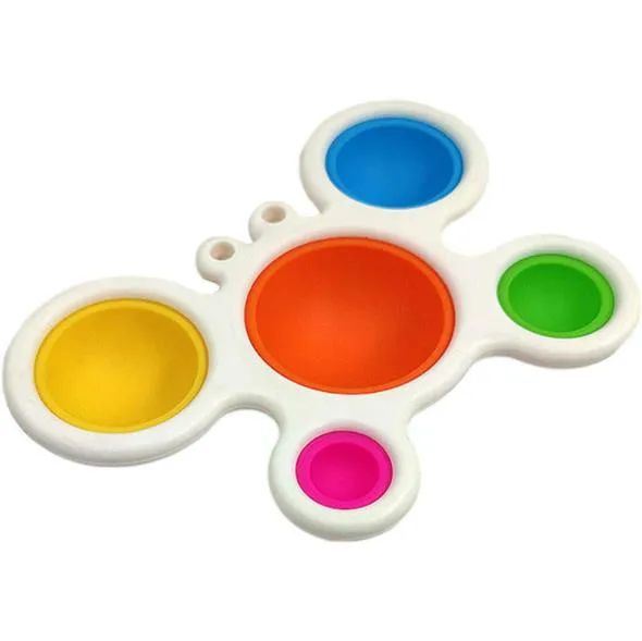 Amazon Hot Selling Colorful Flower Simple Dimple Fidget Toys Early Learning Toys Gifts Fat Brain Baby Grasping Practice Board Pop It