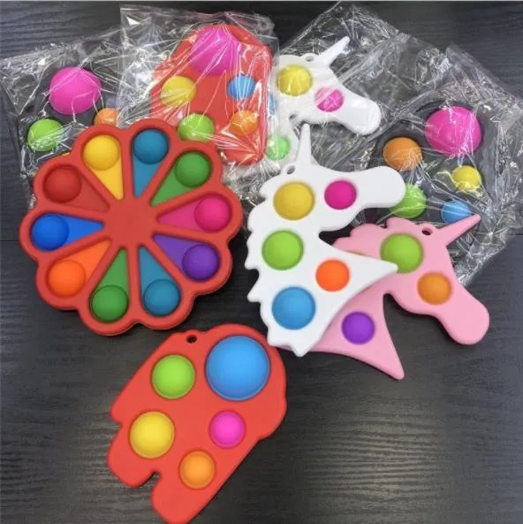 Amazon Hot Selling Colorful Flower Simple Dimple Fidget Toys Early Learning Toys Gifts Fat Brain Baby Grasping Practice Board Pop It