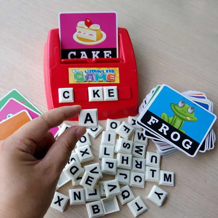 Baby Learn English Match Puzzle Preschool Educational Toys Literacy Game