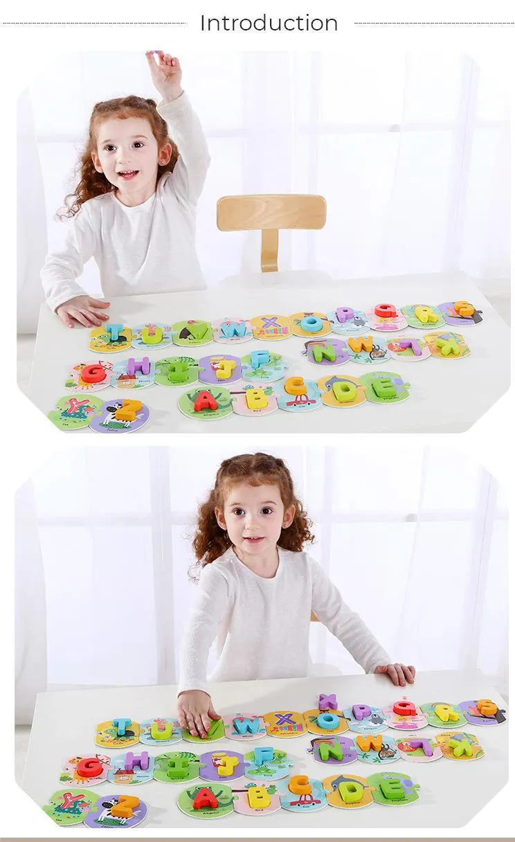 Baby Wooden Toys to Learn The 26 Alphabets Juguetes Montessori Educational Toys