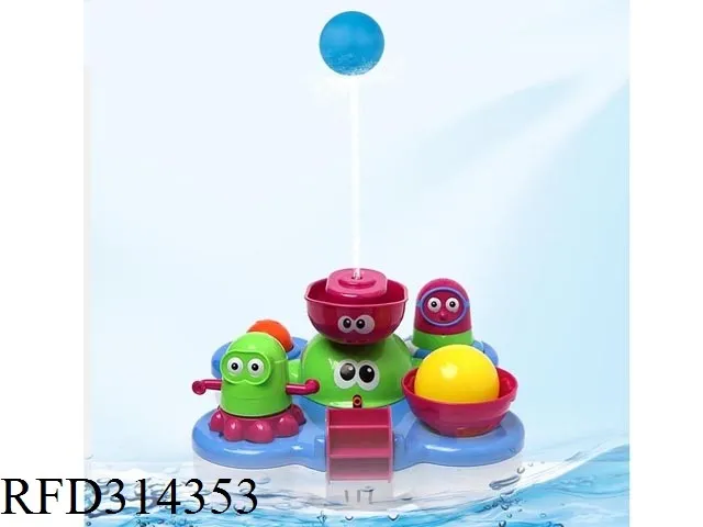 Battery Operated Spray Water Pump Whale Island Bathtub Toys