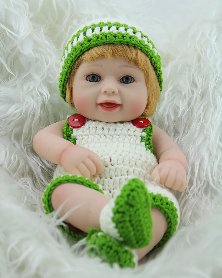 Bonecas Bebe Reborn 10 Inch Full Vinyl Baby Doll Kids Plamate Toys
