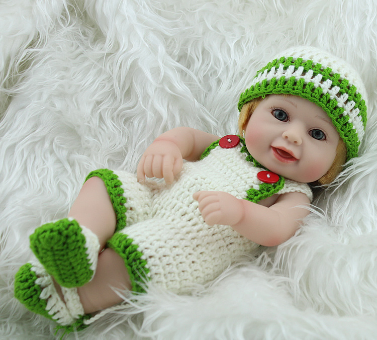Bonecas Bebe Reborn 10 Inch Full Vinyl Baby Doll Kids Plamate Toys