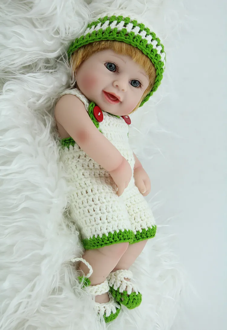 Bonecas Bebe Reborn 10 Inch Full Vinyl Baby Doll Kids Plamate Toys