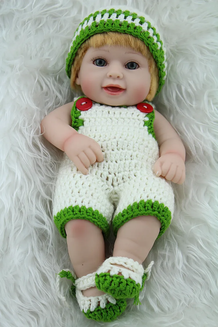 Bonecas Bebe Reborn 10 Inch Full Vinyl Baby Doll Kids Plamate Toys