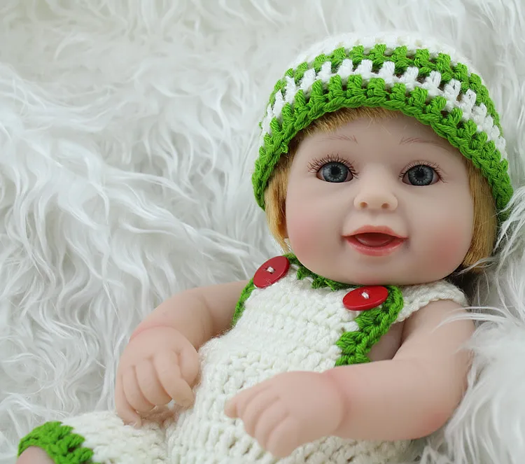Bonecas Bebe Reborn 10 Inch Full Vinyl Baby Doll Kids Plamate Toys