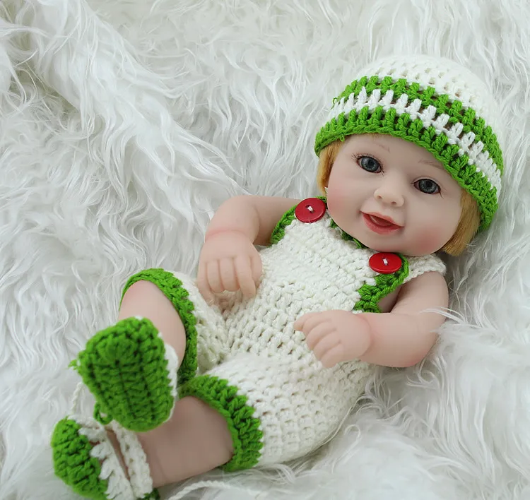 Bonecas Bebe Reborn 10 Inch Full Vinyl Baby Doll Kids Plamate Toys