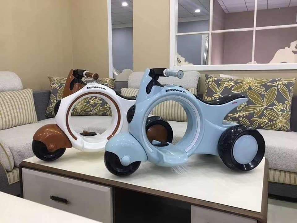 Children Electric Toy Kids Safety Ride on Motorcycle with Back, Music, Light Cem-04