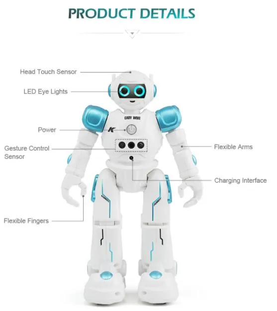 Children Electric Toy Remote Control Robot Gesture Sensing Dancing Robot Puzzle Educational Toy