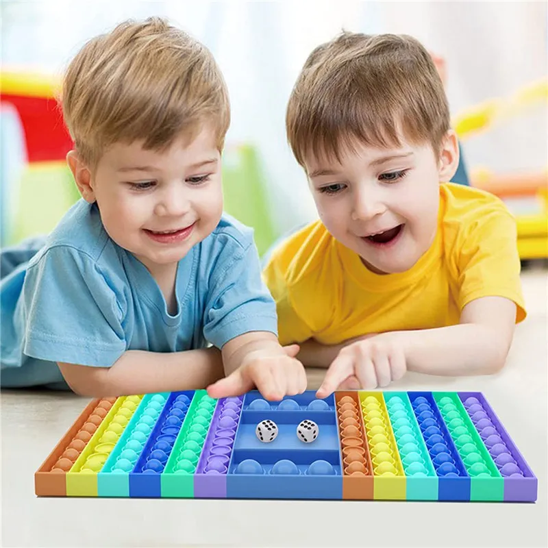 Children Finger Bubble Checkerboard Push Pop Sensory Fidget Toy