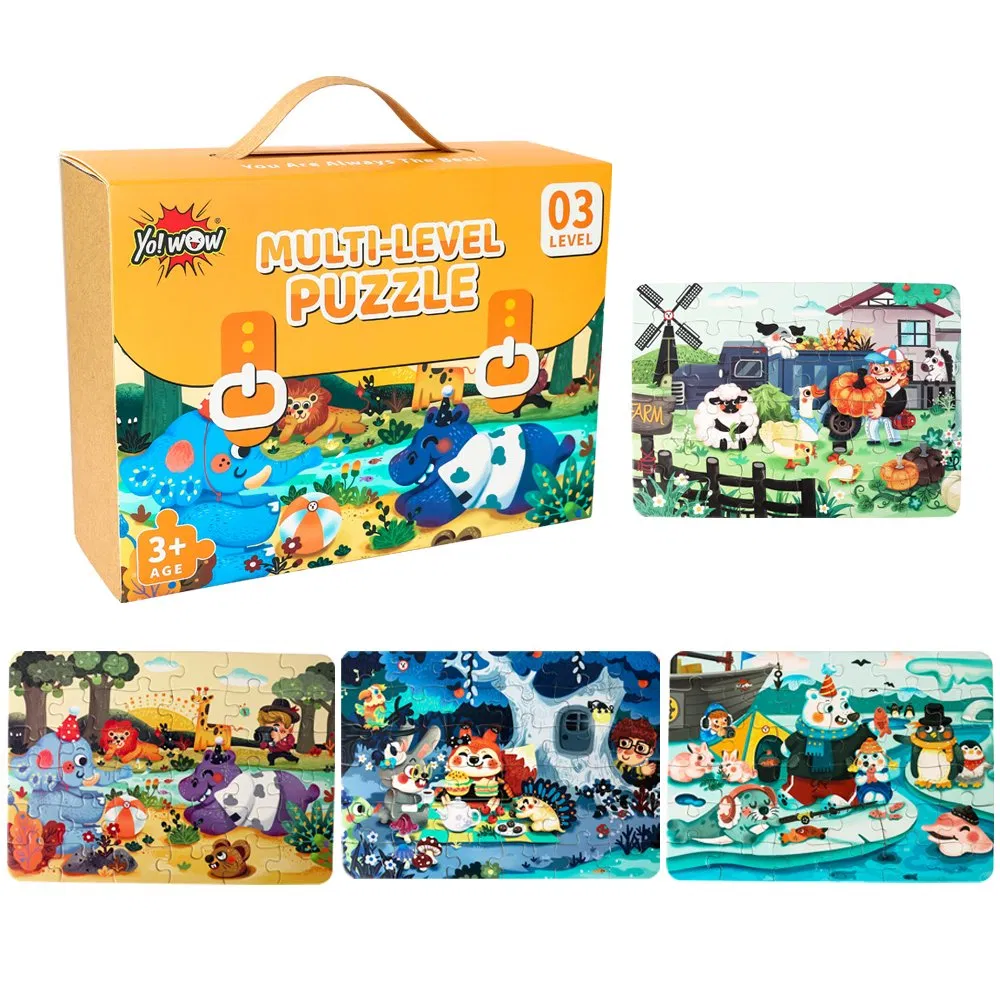 Children Intelligence Learning Educational Montessori Wooden Puzzle Toys Game