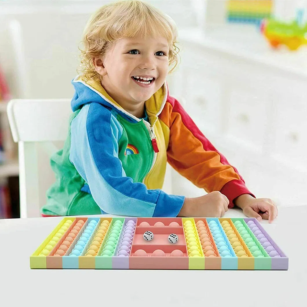 Christmas Gift New Silicone Pop Its Push Bubble Sensory Kids Iq Puzzle Chess Game Squeeze Stress Relief Dimple Educational Fidget Toy of Baby Learning Resources