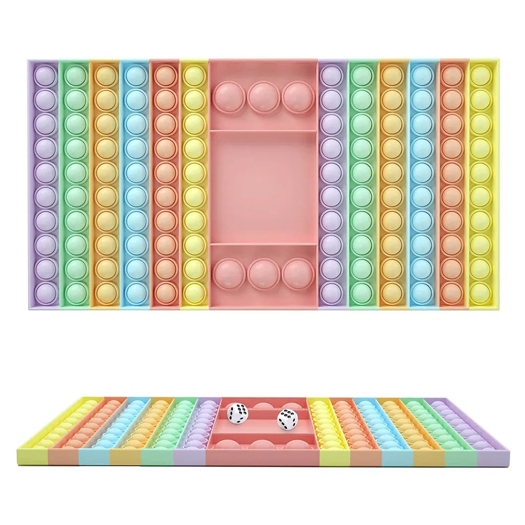 Christmas Gift New Silicone Pop Its Push Bubble Sensory Kids Iq Puzzle Chess Game Squeeze Stress Relief Dimple Educational Fidget Toy of Baby Learning Resources