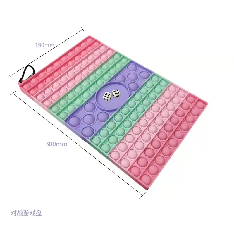 Christmas Gift New Silicone Pop Its Push Bubble Sensory Kids Iq Puzzle Chess Game Squeeze Stress Relief Dimple Educational Fidget Toy of Baby Learning Resources