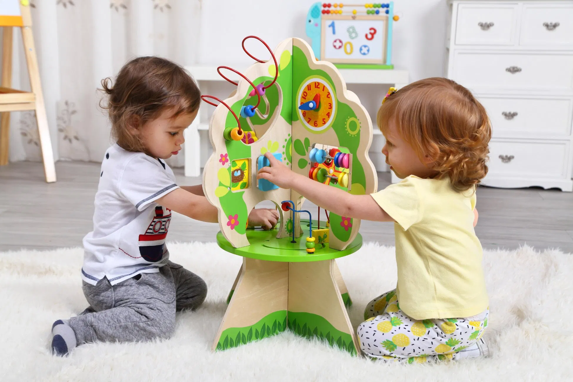 Colorful Montessori Toys Wooden Activity Tree Game Toys for Children
