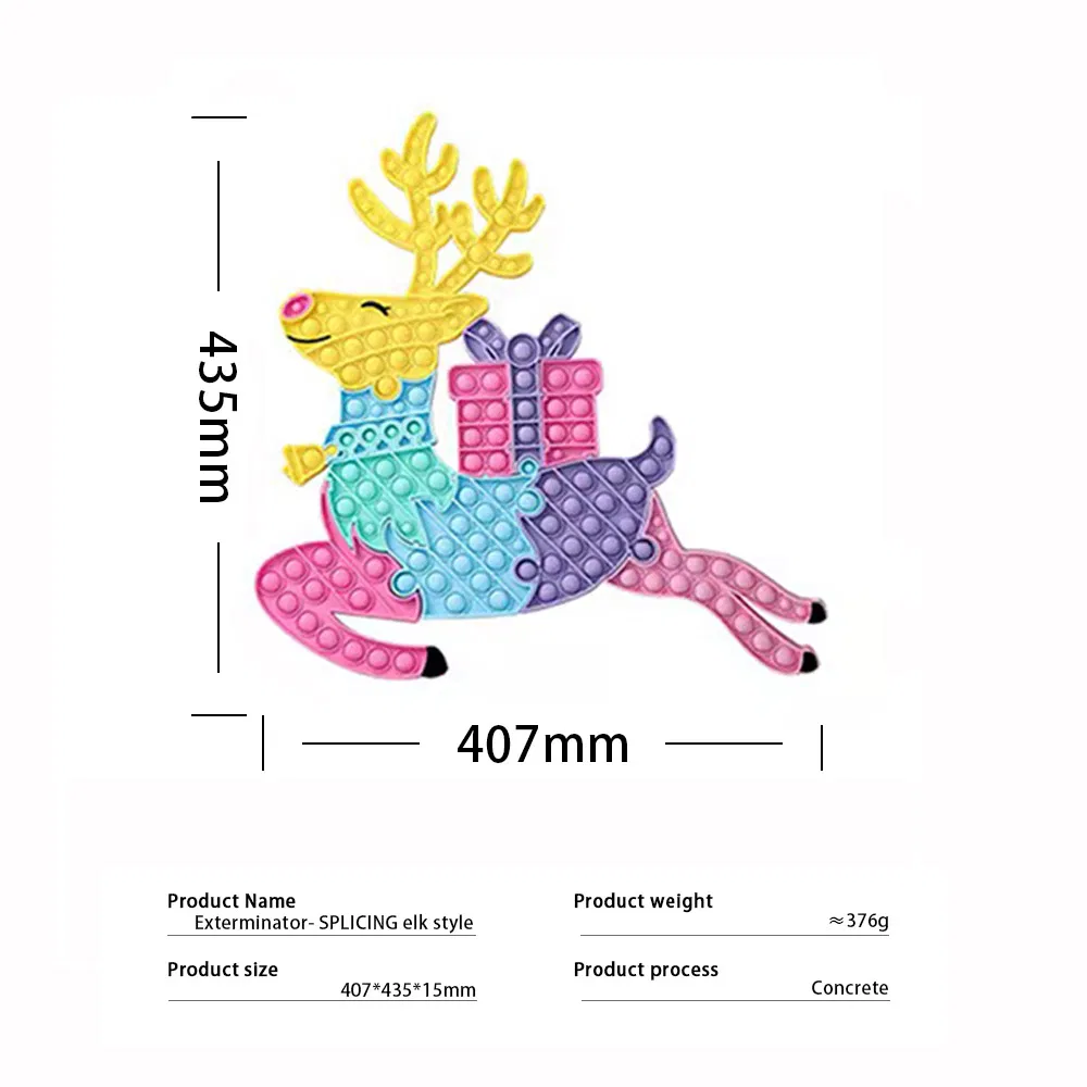 Creative Christmas Gifts Santa Claus Poping Silicone Push Bubble Pop It Fidget Toys Sensory Toys for Autism Kids