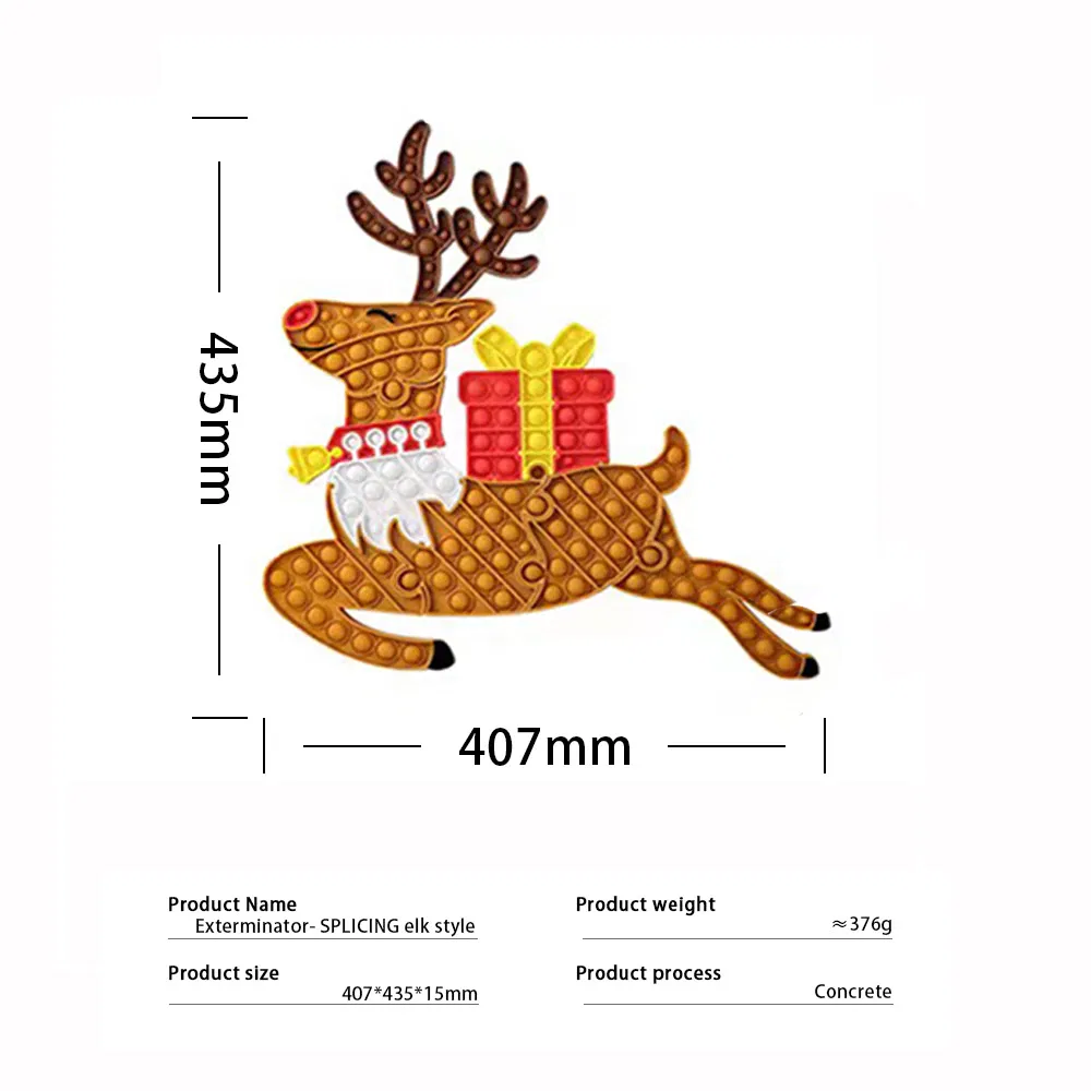 Creative Christmas Gifts Santa Claus Poping Silicone Push Bubble Pop It Fidget Toys Sensory Toys for Autism Kids