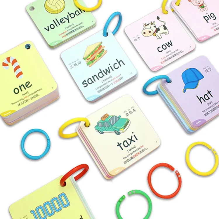 Custom Chinese Fun Dinosaur Early Machine Fabric Phonics Flash Card Learning with Card
