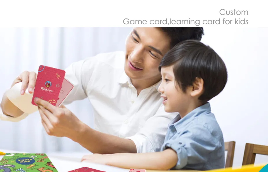 Custom House Shape Cardboard Educational Flash Card English Learning Game Card Printing W