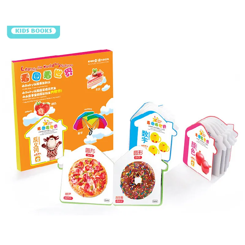Custom House Shape Cardboard Educational Flash Card English Learning Game Card Printing W