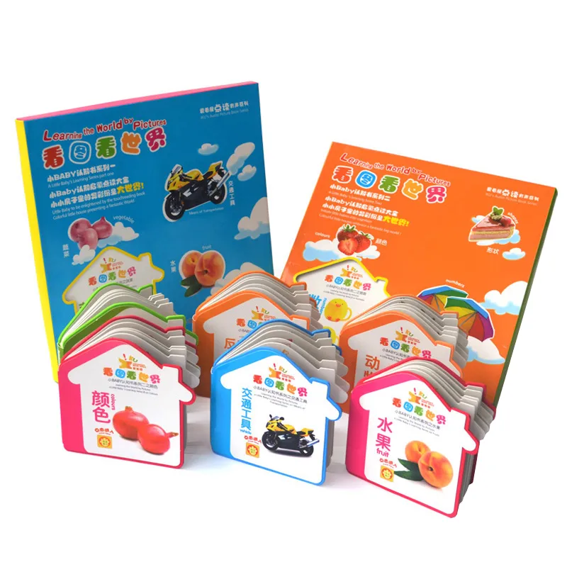 Custom House Shape Cardboard Educational Flash Card English Learning Game Card Printing W