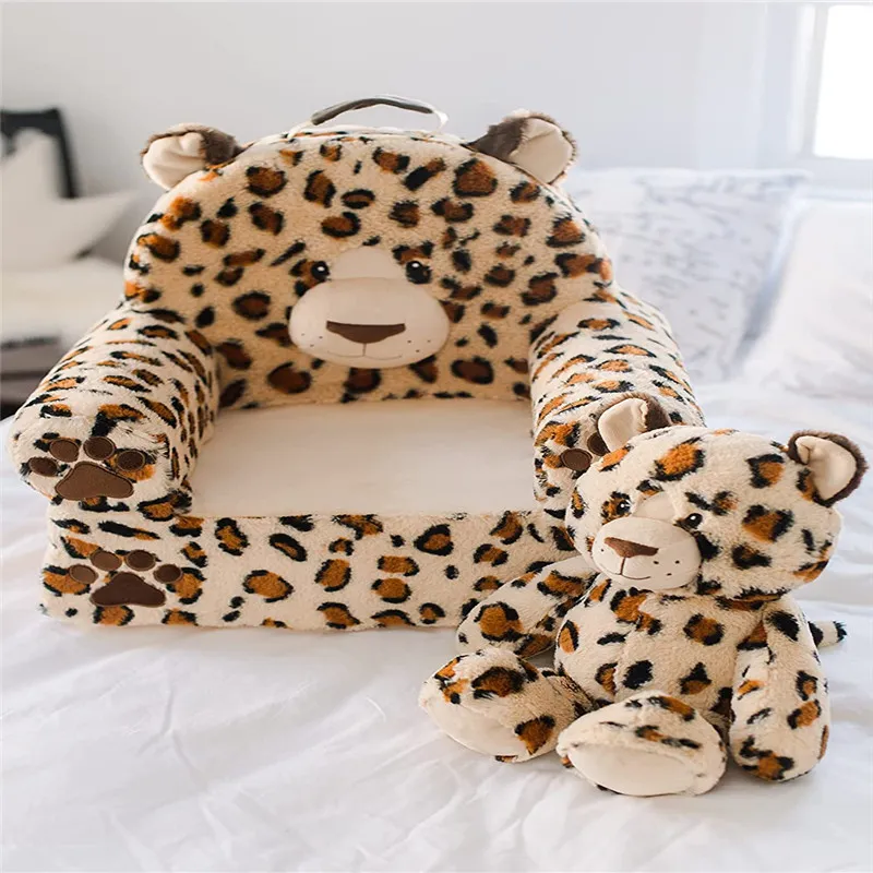 Custom Leopard Baby Sofa Plush Chair Wholesale Comfortable Infant Learning Animal Sofa Toy Popular Baby Sofa