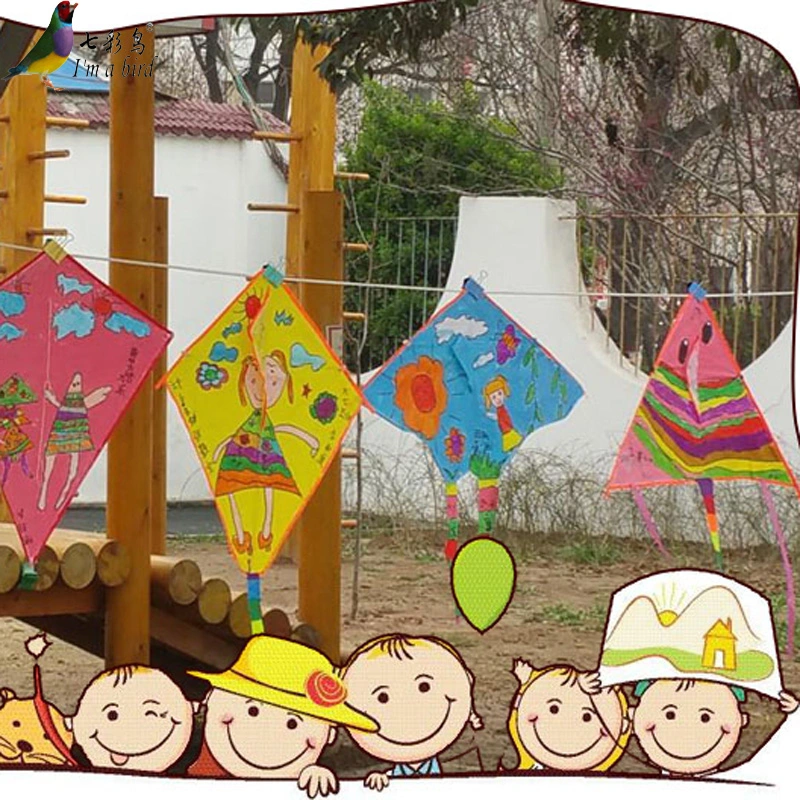 Custom New Outdoor Education Promotion Gift/Beach DIY Kite Toy for Kids/Child with Logo