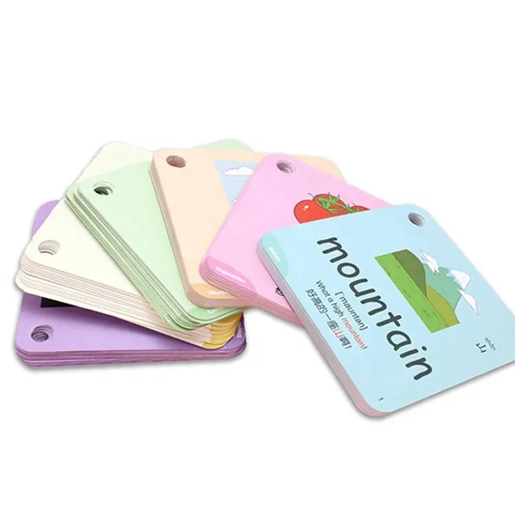 Custom Printing Alphabet Baby Early Educational Toy Children English Card Game Learning Multiplication Flash Cards for Kids