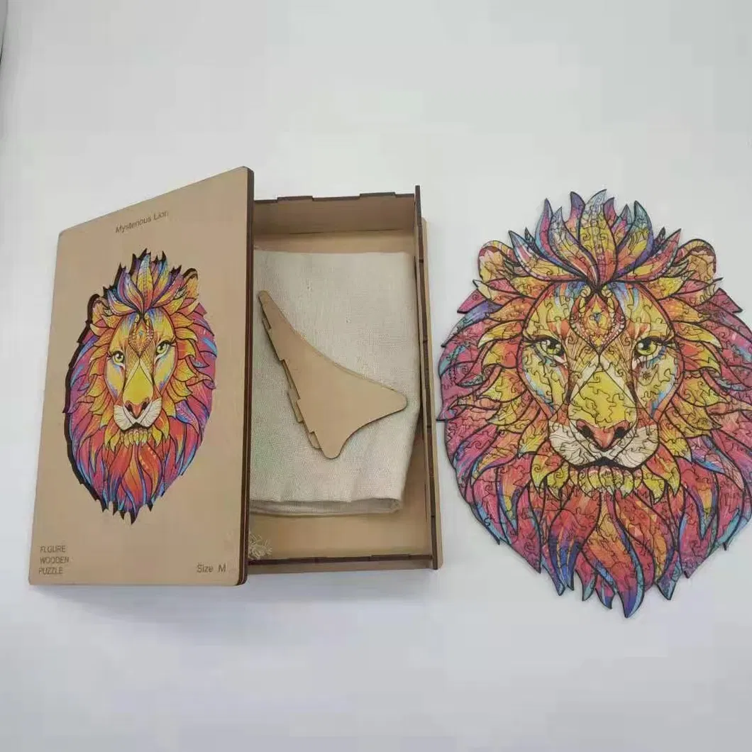 Custom Wooden Jigsaw Puzzles Wooden Animal Puzzles Toddlers Educational Gifts 3D Puzzle