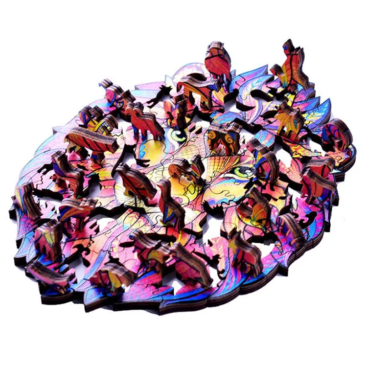 Custom Wooden Jigsaw Puzzles Wooden Animal Puzzles Toddlers Educational Gifts 3D Puzzle