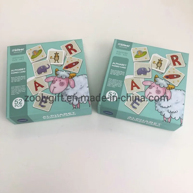 Customized Alphabet Paired Card Educational Kid Learning Paper Card