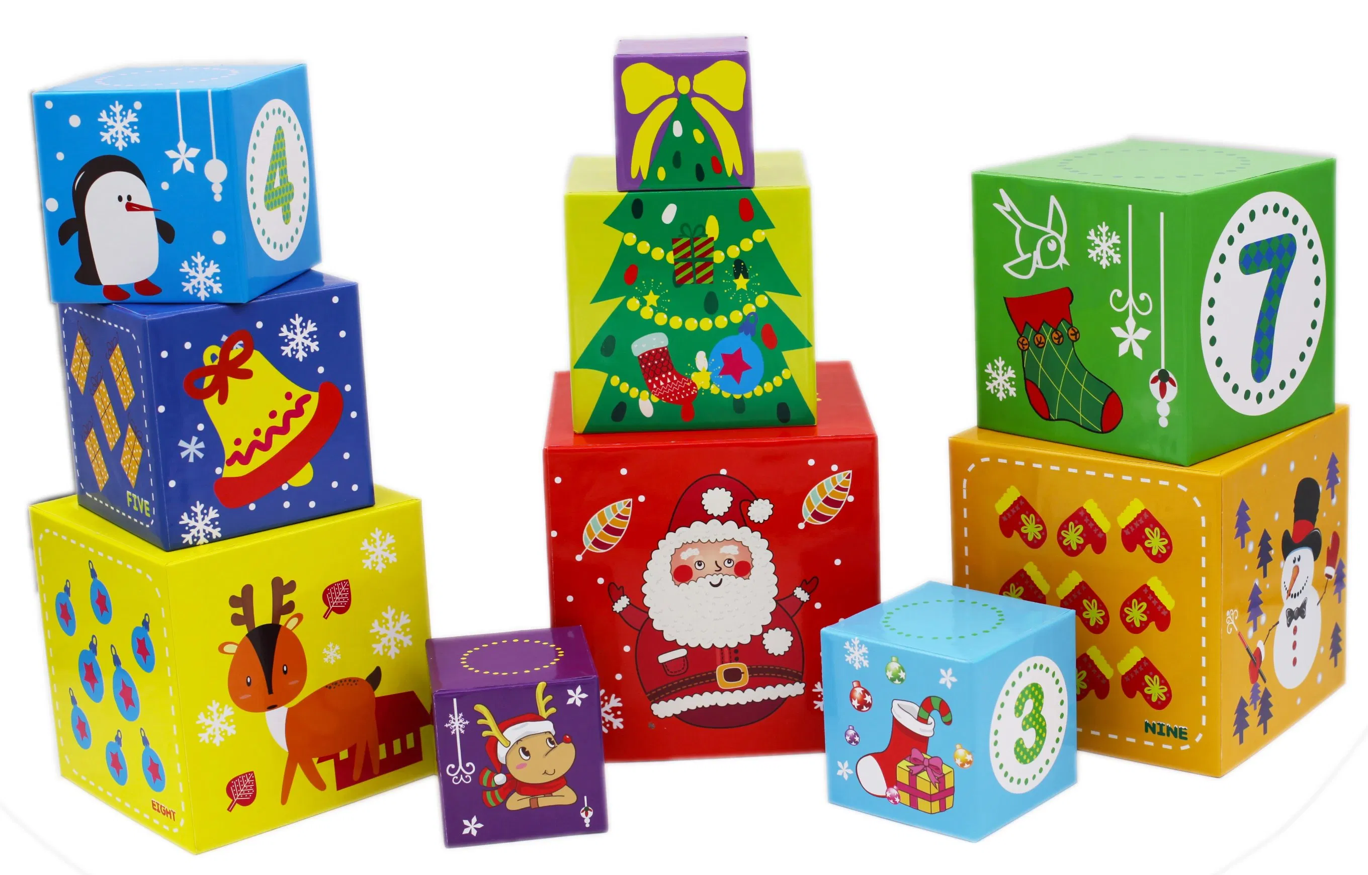 Customized High Quality MDF Toy Bricks Multifunctional Education Digital DIY Box Jenga Game Set