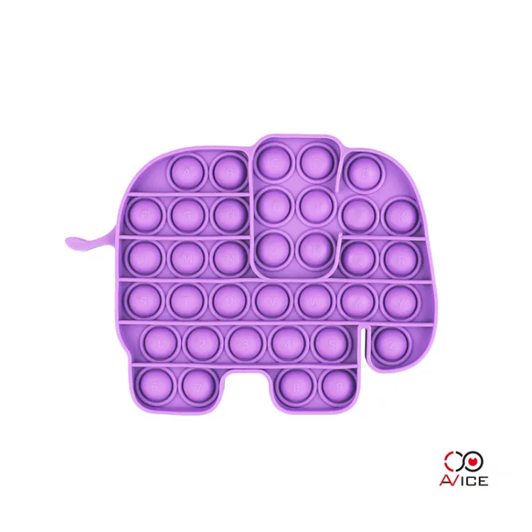 Customized Kids Animal Shape Pop Its Fidget Toy Autism Silicone Bubble for Boys and Girls