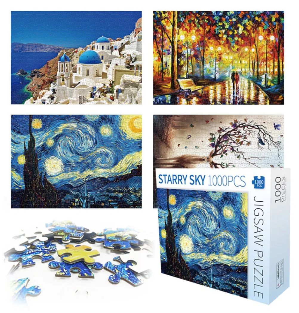 Customized Wholesale Educational Toys 1000PCS Paper Jigsaw Puzzles with Fsc Certified