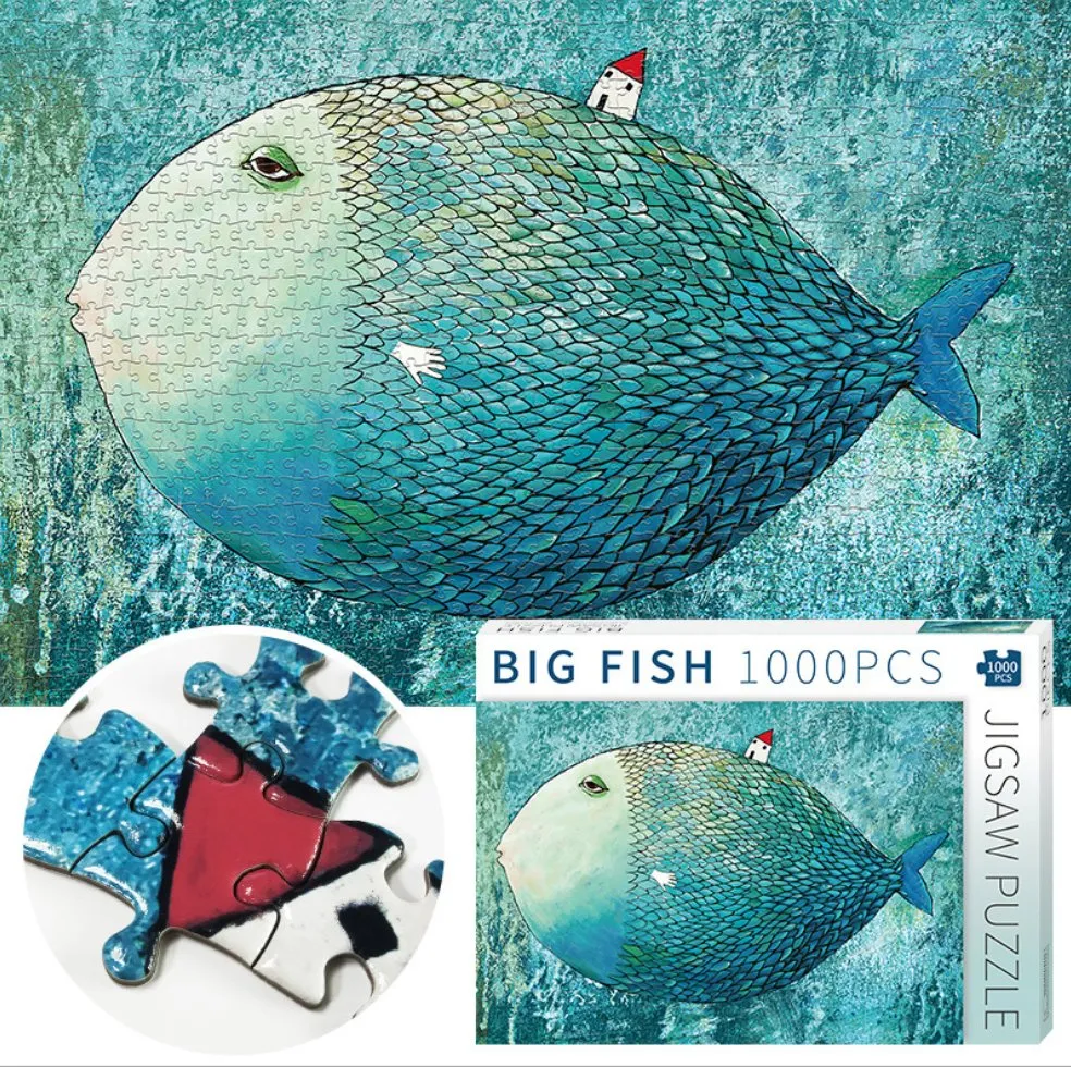 Customized Wholesale Educational Toys 1000PCS Paper Jigsaw Puzzles with Fsc Certified