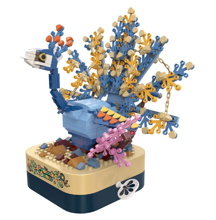 DIY Cute Puzzle Building Blocks Music Box for Children