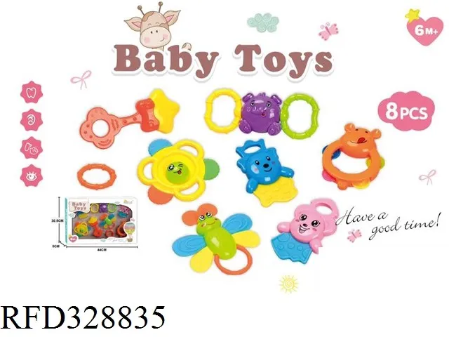 Eco-Friendly Safety Cartoon Animal Toy Octopus Teether for Baby
