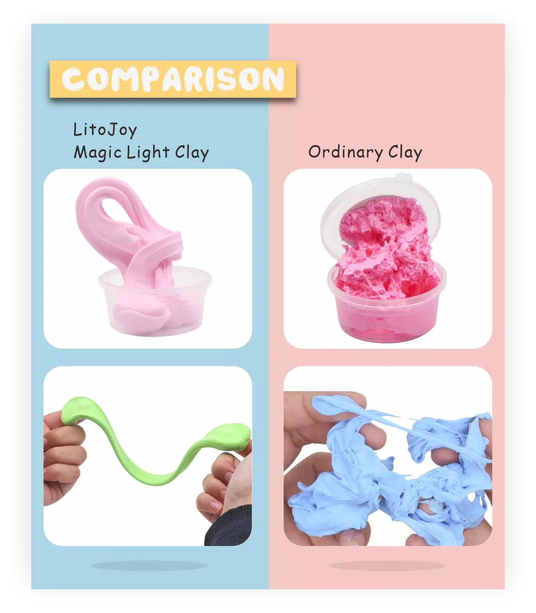 Elastic Bouncing Air Hardening Jumping Clay for Art Clay